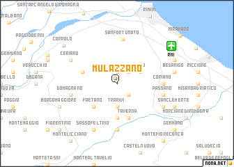 map of Mulazzano