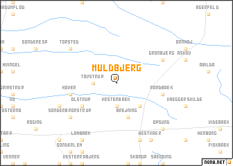 map of Muldbjerg