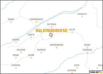 map of Mulenda-Kakese