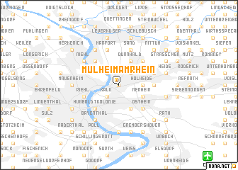 map of Mülheim am Rhein