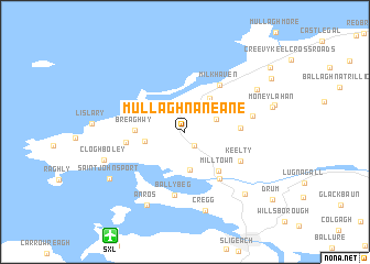 map of Mullaghnaneane