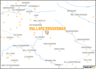 map of Mullan Cross Roads