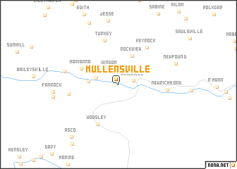 map of Mullensville