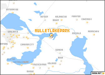 map of Mullet Lake Park