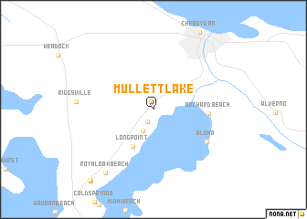 map of Mullett Lake