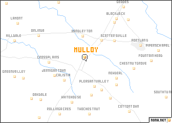 map of Mulloy