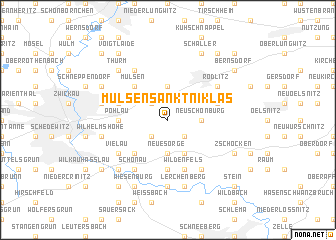 map of Mülsen Sankt Niklas