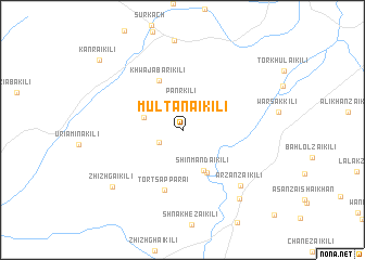 map of Multānai Kili
