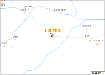 map of Mūltān