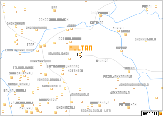 map of Multān