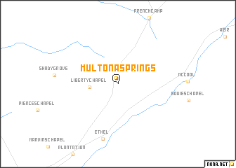 map of Multona Springs