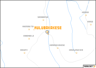 map of Muluba-Kakese