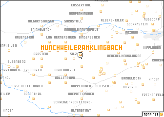 map of Münchweiler am Klingbach