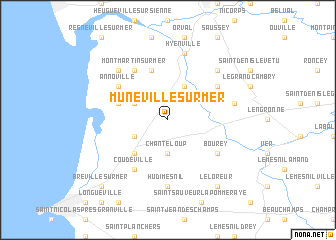 map of Muneville-sur-Mer