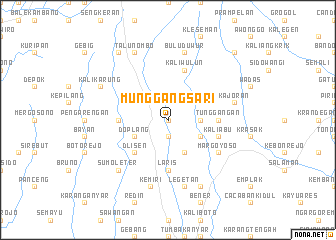 map of Munggangsari