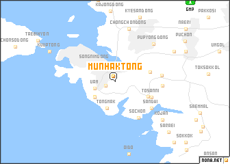 map of Munhak-tong