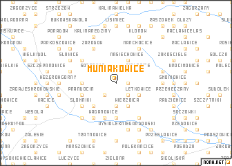 map of Muniakowice