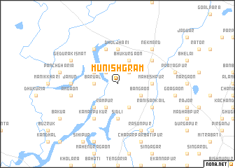 map of Munishgrām