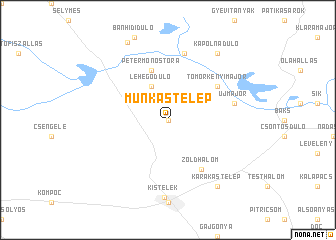 map of Munkástelep