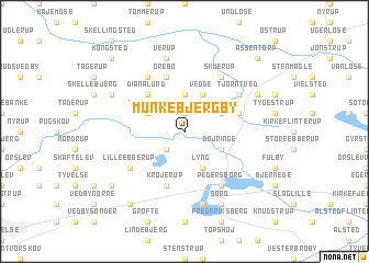 map of Munke Bjergby