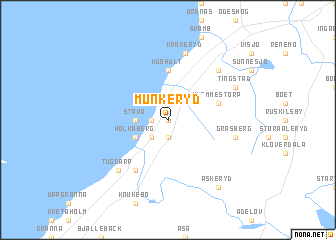 map of Munkeryd