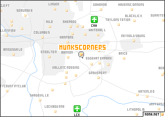 map of Munks Corners