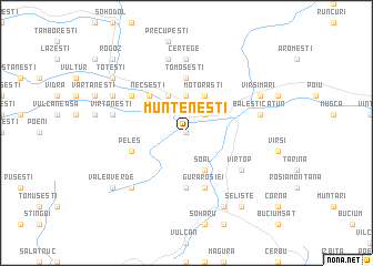 map of Munteneşti