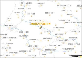 map of Münzesheim