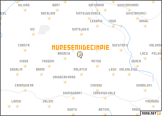 map of Mureşenii de Cîmpie