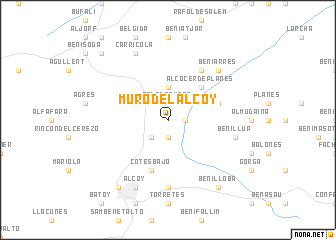 map of Muro del Alcoy