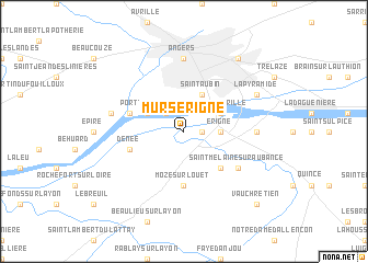 map of Mûrs-Érigné