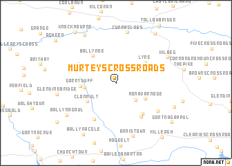 map of Murteyʼs Cross Roads