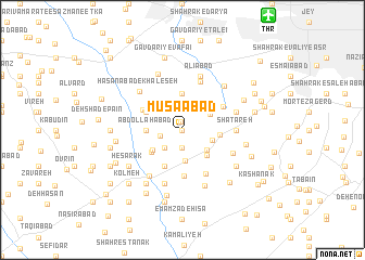 map of Mūsáābād