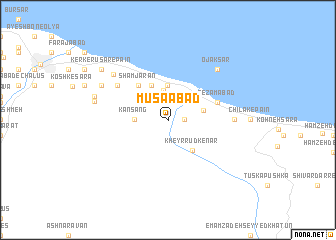 map of Mūsáābād