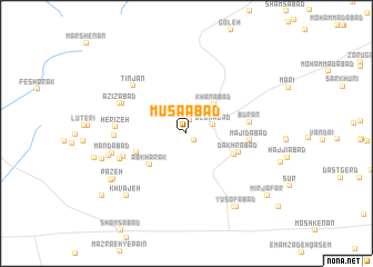 map of Mūsáābād