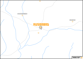 map of Mūsáābād