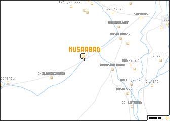 map of Mūsáābād