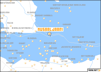 map of Mūsá al Ja‘ārī