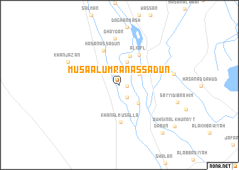 map of Mūsá al ‘Umrān as Sa‘dūn