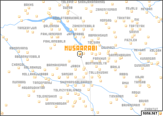 map of Mūsá ‘Arabī