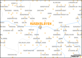 map of Mūsá Kalāyeh