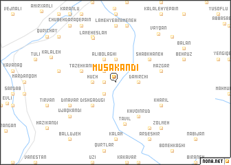 map of Mūsá Kandī