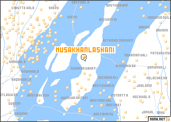 map of Mūsa Khān Lashāni