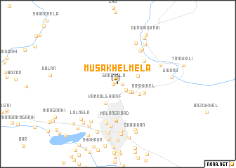 map of Mūsa Khel Mela