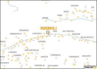 map of Mūsa Kili