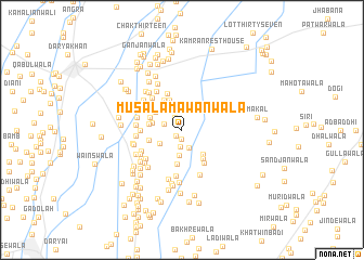 map of Musalam Awānwāla