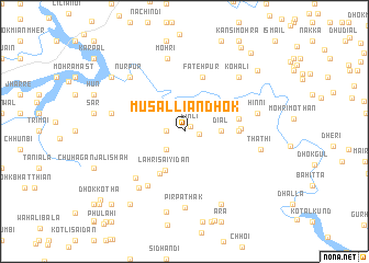 map of Musalliān Dhok