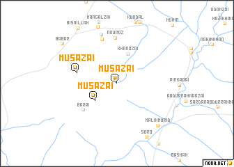 map of Mūsāzai