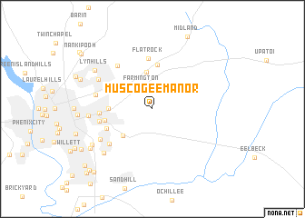 map of Muscogee Manor