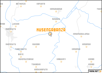 map of Musenga-Banza